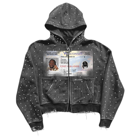 Charcoal “Identity” Zip Up